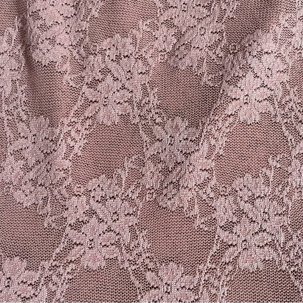 Zara Trafaluc Dusty Pink Lace Peplum Top US S - Picture 2 of 4